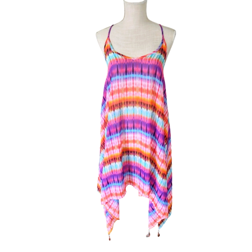 Bleu Rod Beattie Women's Size S Multi-Color Striped Cover-Up‎ Small Vacation